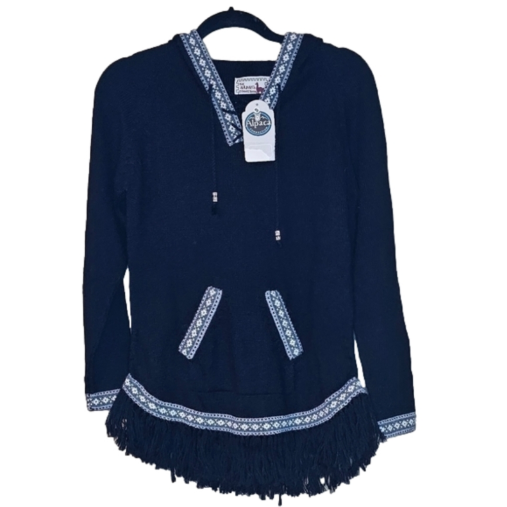 The Alpaca Connection Hooded long sleeve Sweater Size Small NWT